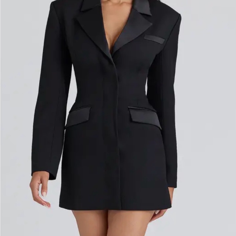 House of CB Black Long Sleeve Dress